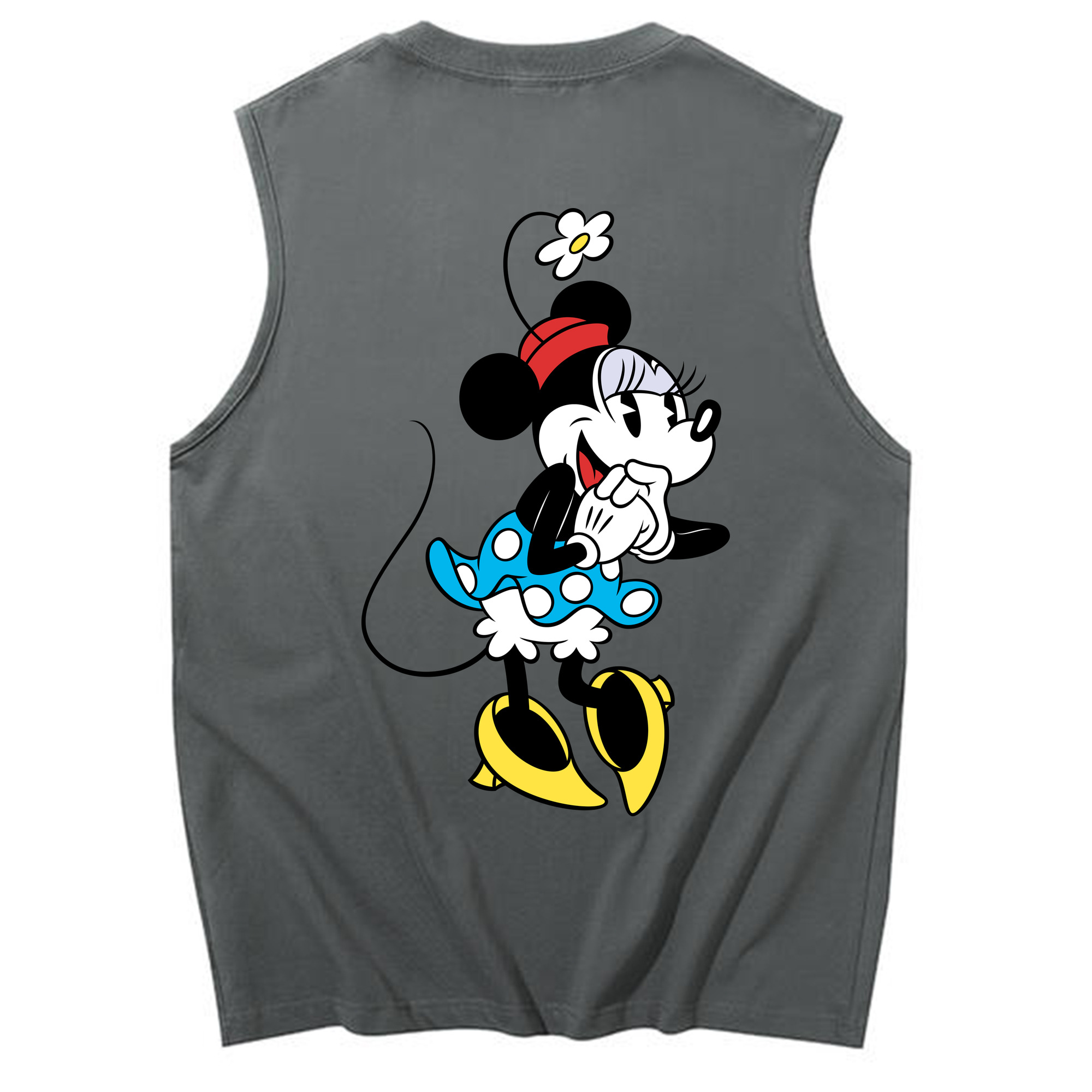 ミッキーマウス Mickey Mouse コットン100％タンクトップ（背面プリント）